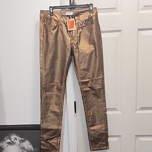 Poppy's Shiny Copper Skinny Jeans